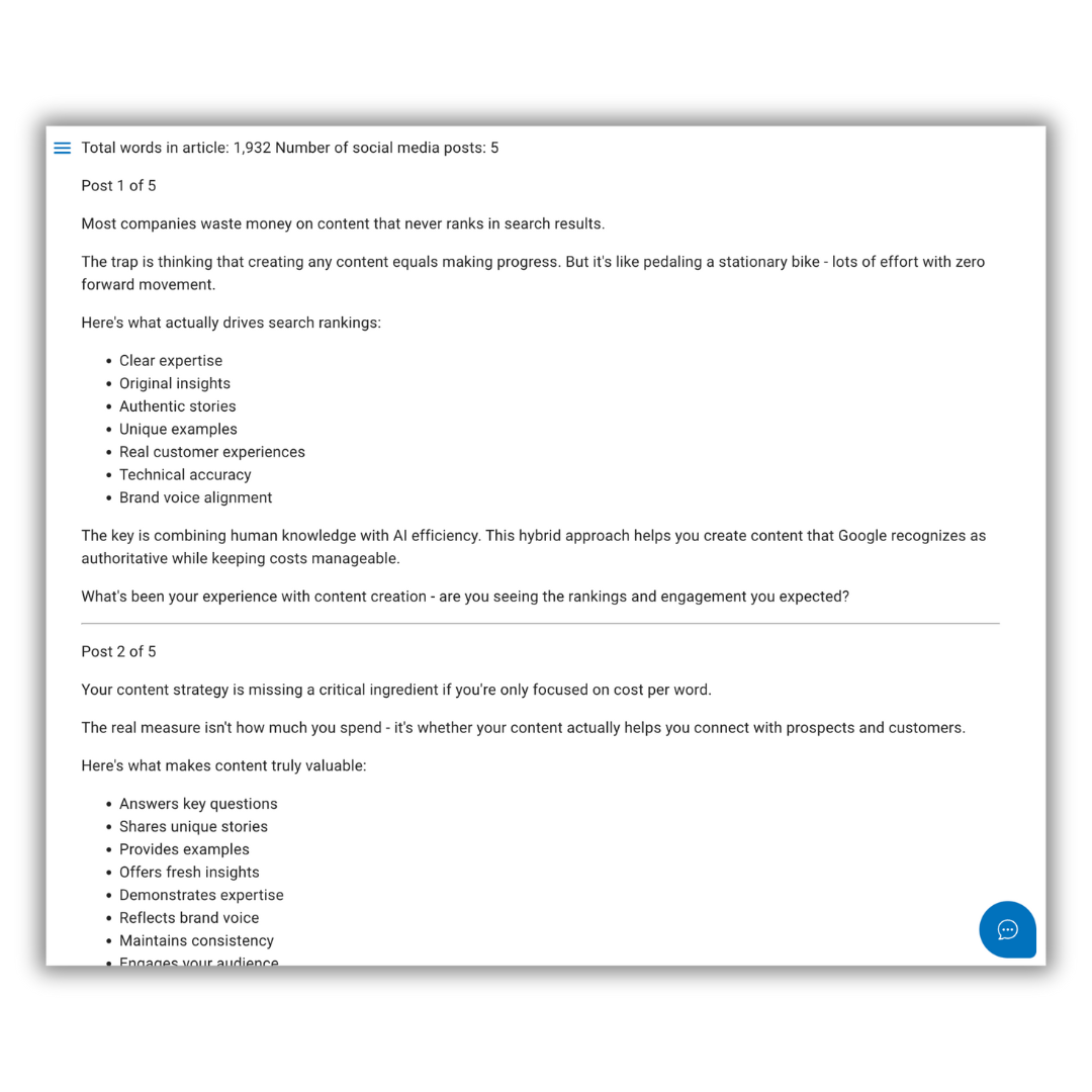 AI LinkedIn post writer