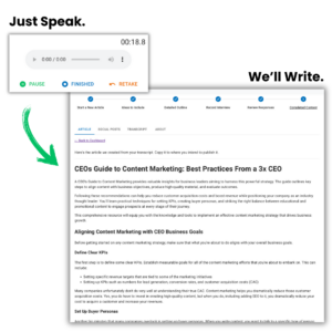 speak to write