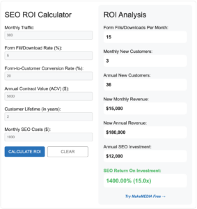 enterprise seo roi calculator